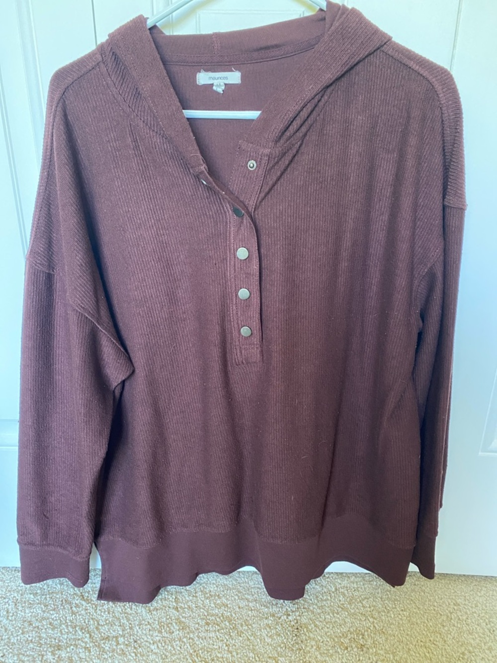 Maurice’s Burgandy Knit Pullover Thermal